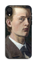 Load image into Gallery viewer, Self Portrait Munch Phone Case by Edvard Munch. iPhone XR / Tough / Gloss - Exact Art
