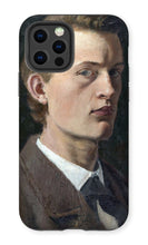 Load image into Gallery viewer, Self Portrait Munch Phone Case by Edvard Munch. iPhone 12 Pro / Tough / Gloss - Exact Art
