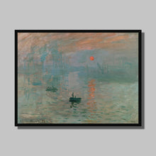 Load image into Gallery viewer, Impression, Sunrise by Claude Monet. Print Framed Unmounted / 16x12&quot; (40x30cm) / Black - Exact Art
