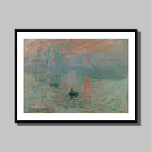 Load image into Gallery viewer, Impression, Sunrise by Claude Monet. Print Framed Mounted / 16x12&quot; (40x30cm) / Black - Exact Art

