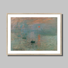 Load image into Gallery viewer, Impression, Sunrise by Claude Monet. Print Framed Mounted / 16x12&quot; (40x30cm) / Natural - Exact Art
