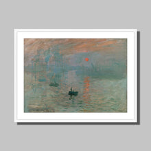 Load image into Gallery viewer, Impression, Sunrise by Claude Monet. Print Framed Mounted / 16x12&quot; (40x30cm) / White - Exact Art

