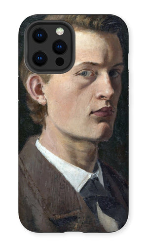 Self Portrait Munch Phone Case by Edvard Munch. iPhone 12 Pro Max / Tough / Gloss - Exact Art