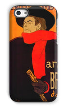 Load image into Gallery viewer, Aristide Bruant in his cabaret at the Ambassadeurs by Henri de Toulouse-Lautrec. iPhone 5c / Tough / Gloss - Exact Art
