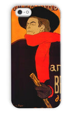 Load image into Gallery viewer, Aristide Bruant in his cabaret at the Ambassadeurs by Henri de Toulouse-Lautrec. iPhone 5c / Snap / Gloss - Exact Art
