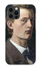 Load image into Gallery viewer, Self Portrait Munch Phone Case by Edvard Munch. iPhone 12 Pro / Snap / Gloss - Exact Art
