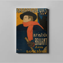 Load image into Gallery viewer, Aristide Bruant in his cabaret at the Ambassadeurs by Henri de Toulouse-Lautrec. Canvas / 11x14&quot; (28x35.5cm) / N/A - Exact Art
