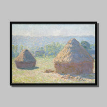 Load image into Gallery viewer, Haystacks at the End of Summer by Claude Monet. Print Framed Unmounted / 14x11&quot; (35.5x28cm) / Black - Exact Art
