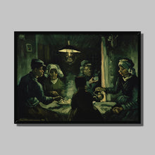 Load image into Gallery viewer, The Potato Eaters by Vincent van Gogh. Print Framed Unmounted / 14x11&quot; (35.5x28cm) / Black - Exact Art
