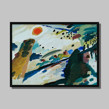Load image into Gallery viewer, Romantic Landscape by Wassily Kandinsky. Print Framed Unmounted / 14x11&quot; (35.5x28cm) / Black - Exact Art
