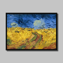 Load image into Gallery viewer, Wheatfield with Crows by Vincent van Gogh. Print Framed Unmounted / 14x11&quot; (35.5x28cm) / Black - Exact Art
