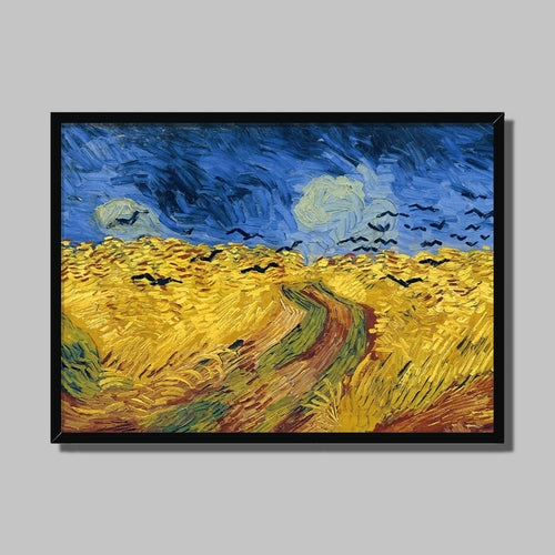 Wheatfield with Crows by Vincent van Gogh. Print Framed Unmounted / 14x11