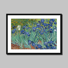 Load image into Gallery viewer, Irises by Vincent van Gogh. Print Framed Mounted / 14x11&quot; (35.5x28cm) / Black - Exact Art
