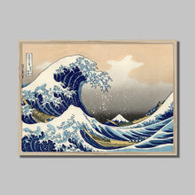Load image into Gallery viewer, The Great Wave Off Kanagawa by Hokusai. Print Framed Unmounted / 14x11&quot; (35.5x28cm) / Natural - Exact Art
