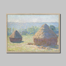 Load image into Gallery viewer, Haystacks at the End of Summer by Claude Monet. Print Framed Unmounted / 14x11&quot; (35.5x28cm) / Natural - Exact Art

