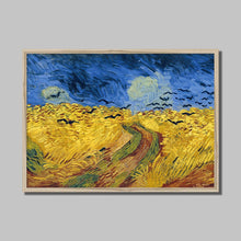 Load image into Gallery viewer, Wheatfield with Crows by Vincent van Gogh. Print Framed Unmounted / 14x11&quot; (35.5x28cm) / Natural - Exact Art
