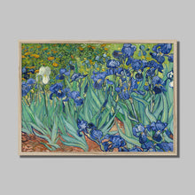 Load image into Gallery viewer, Irises by Vincent van Gogh. Print Framed Unmounted / 14x11&quot; (35.5x28cm) / Natural - Exact Art

