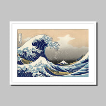 Load image into Gallery viewer, The Great Wave Off Kanagawa by Hokusai. Print Framed Mounted / 14x11&quot; (35.5x28cm) / White - Exact Art

