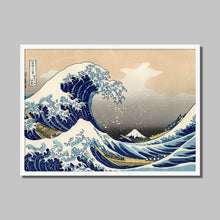 Load image into Gallery viewer, The Great Wave Off Kanagawa by Hokusai. Print Framed Unmounted / 14x11&quot; (35.5x28cm) / White - Exact Art
