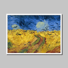 Load image into Gallery viewer, Wheatfield with Crows by Vincent van Gogh. Print Framed Unmounted / 14x11&quot; (35.5x28cm) / White - Exact Art
