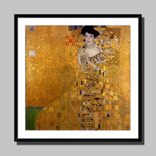 Load image into Gallery viewer, Portrait of Adele Bloch-Bauer by Gustav Klimt. 12x12&quot; (30x30cm) / Print Framed Mounted / Black - Exact Art
