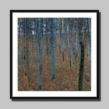 Load image into Gallery viewer, Beech Forest by Gustav Klimt. Print Framed Mounted / 12x12&quot; (30x30cm) / Black - Exact Art
