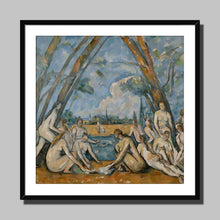 Load image into Gallery viewer, The Bathers by Paul Cézanne. 12x12&quot; (30x30cm) / Print Framed Mounted / Black - Exact Art
