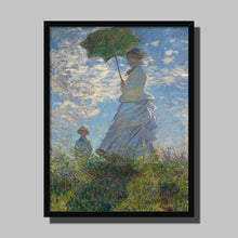 Load image into Gallery viewer, Woman with a Parasol by Claude Monet. Print Framed Unmounted / 11x14&quot; (28x35.5cm) / Black - Exact Art
