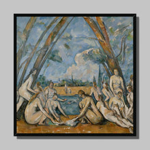 Load image into Gallery viewer, The Bathers by Paul Cézanne. 12x12&quot; (30x30cm) / Print Framed Unmounted / Black - Exact Art

