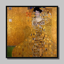 Load image into Gallery viewer, Portrait of Adele Bloch-Bauer by Gustav Klimt. 12x12&quot; (30x30cm) / Print Framed Unmounted / Black - Exact Art
