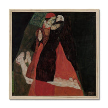 Load image into Gallery viewer, Cardinal and Nun by Egon Schiele. Print Framed Unmounted / 12x12&quot; (30x30cm) / Natural - Exact Art
