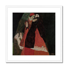 Load image into Gallery viewer, Cardinal and Nun by Egon Schiele. Print Framed Mounted / 12x12&quot; (30x30cm) / White - Exact Art
