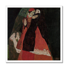 Load image into Gallery viewer, Cardinal and Nun by Egon Schiele. Print Framed Unmounted / 12x12&quot; (30x30cm) / White - Exact Art
