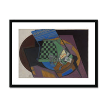 Load image into Gallery viewer, Checker by Juan Gris. Print Framed Mounted / 14x11&quot; (35.5x28cm) / Black - Exact Art
