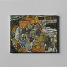 Load image into Gallery viewer, Crescent Of Houses by Egon Schiele. Canvas / 14x11&quot; (35.5x28cm) / N/A - Exact Art
