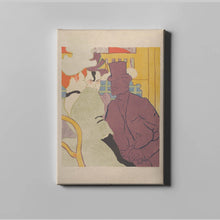Load image into Gallery viewer, An Englishman at the Moulin Rouge by Henri de Toulouse-Lautrec. Canvas / 11x14&quot; (28x35.5cm) / N/A - Exact Art
