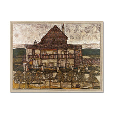 Load image into Gallery viewer, House with Shingle Roof by Egon Schiele. Print Framed Unmounted / 11x14&quot; (28x35.5cm) / Natural - Exact Art
