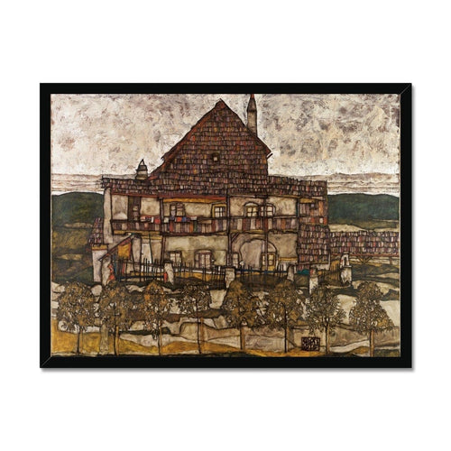 House with Shingle Roof by Egon Schiele. Canvas / 11x14