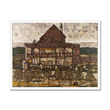 Load image into Gallery viewer, House with Shingle Roof by Egon Schiele. Print Framed Unmounted / 11x14&quot; (28x35.5cm) / White - Exact Art
