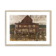 Load image into Gallery viewer, House with Shingle Roof by Egon Schiele. Canvas Framed / 11x14&quot; (28x35.5cm) / Natural - Exact Art
