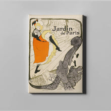Load image into Gallery viewer, Jane Avril at the Jardin de Paris by Henri de Toulouse-Lautrec. Canvas / N/A / 11x14&quot; (28x35.5cm) - Exact Art
