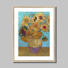 Load image into Gallery viewer, Sunflowers by Vincent van Gogh. Print Framed Unmounted / 11x14&quot; (28x35.5cm) / Natural - Exact Art
