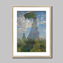 Load image into Gallery viewer, Woman with a Parasol by Claude Monet. Print Framed Mounted / 11x14&quot; (28x35.5cm) / Natural - Exact Art
