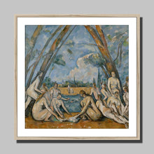 Load image into Gallery viewer, The Bathers by Paul Cézanne. 12x12&quot; (30x30cm) / Print Framed Mounted / Natural - Exact Art
