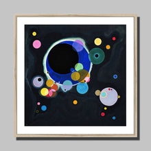 Load image into Gallery viewer, Several Circles by Wassily Kandinsky. Print Framed Mounted / Natural / 12x12&quot; (30x30cm) - Exact Art
