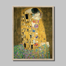 Load image into Gallery viewer, The Kiss by Gustav Klimt. Print Framed Unmounted / 11x14&quot; (28x35.5cm) / Natural - Exact Art
