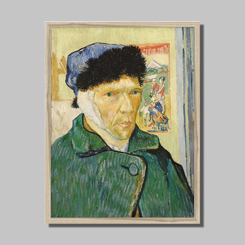 Self Portrait with Bandaged Ear by Vincent van Gogh. Print Framed Unmounted / 11x14