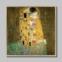 Load image into Gallery viewer, The Kiss by Gustav Klimt. Print Framed Unmounted / 12x12&quot; (30x30cm) / Natural - Exact Art
