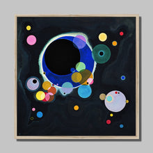Load image into Gallery viewer, Several Circles by Wassily Kandinsky. Print Framed Unmounted / Natural / 12x12&quot; (30x30cm) - Exact Art
