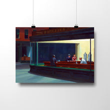 Load image into Gallery viewer, Nighthawks by Edward Hopper. Print / 14x11&quot; (35.5x28cm (Trimmed)) / N/A - Exact Art
